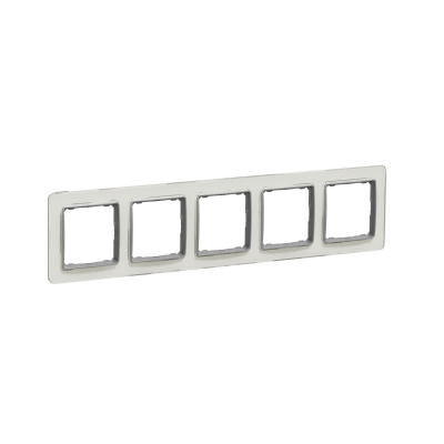 Sedna Design & Elements Ramka pięciokrotna szkło białe efekt szkła SDD360805 SCHNEIDER (SDD360805)